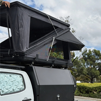 Carpa de techo para 4-5 personas de fibra de carbono, carpa de techo para 4 personas Desert Armor con apertura lateral y toldo para camioneta 4x4