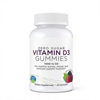 Gummies de Vitamine D3 à Marque Blanche OEM 1000 UI Sans Sucre Sans OGM Sans Gluten Complément Alimentaire pour Adultes Nutrition Quotidienne
