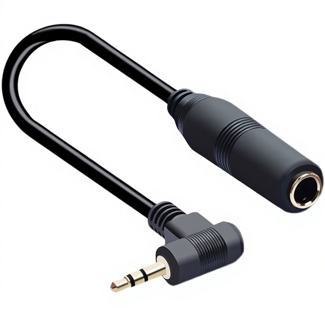 3.5mm Male to 6.35mm Female Copper Audio Adapter for Microphone-65mm to 35 Elbow Three-Core Connection