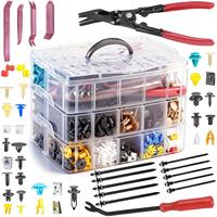 Kit de 2080 pièces, 33 tailles universelles avec 10 serre-câbles et outil de retrait, clips et attaches de fixation pour voiture