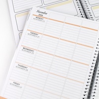 Carnet A5 A4 personnalisable, agenda de luxe, impression de journal à spirale, journal, bureau, école, étudiant, agendas 2027