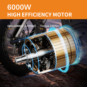 รถมอเตอร์ไซค์วิบาก HEZZO D3 PRO 60V 61-80 กม./ชม. กันน้ำ แบตเตอรี่ลิเธียมทรงพลัง ระบบกันสะเทือนหน้า ระยะทางไกล มาตรฐานยุโรป - Product Image 3