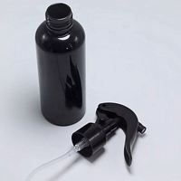 Bouteilles pulvérisatrices à gâchette en plastique noir et blanc, brume fine, 6oz/8oz/16oz, rechargeables, avec bouchon couronne, pour coiffure, usage domestique et professionnel