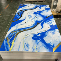 Panneau mural en PVC marbré haute flexibilité 2025, feuille de marbre en PVC UV avec livraison rapide