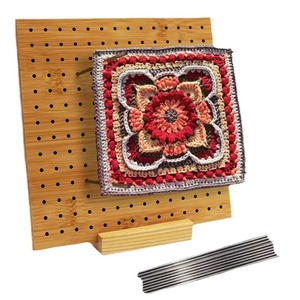 Planche à crocheter en bambou avec chevilles pour projets d'artisanat DIY, décoration de la maison, matériau en bois durable - Product Image 5