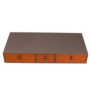 Clothing Organizer Drawer Style <b>Storage</b> Box Rectangle Leather Material Closet Use Standing Type Solid Color P 01 - Product Image 1