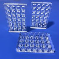Plaque ELISA multi-puits en quartz de silice fondue de haute pureté, 6, 12, 24, 48, 96 puits, plaque de microtitrage pour spectrométrie UV de laboratoire