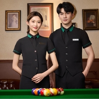 Vente en gros Traiteur Hôtel Restaurant Bar Café Serveur Réception Travail Uniforme Hommes Femmes Serveur Serveuse Chemise à manches courtes