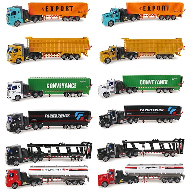 1/48 Scale RC Cargo Truck 4-Channel Remote Control Container Transport Vehicle Model for Adult Collection Custom Logo