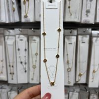 Collier tendance en alliage d'acier titane multicolore, inaltérable, pour femme, idéal pour les anniversaires, vente en gros transfrontalière