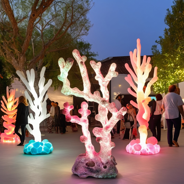 Momovalley Custom Create Coral Reef Led Light Landscape Lighting for Marine Aquarium Sculpture Christmas Holiday Decorations