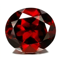 Granat rouge naturel 10x12mm, taille ovale, facetté, pierre précieuse en vrac, certifié par un tiers, vente en gros, marque Gopika, pour la fabrication de bijoux