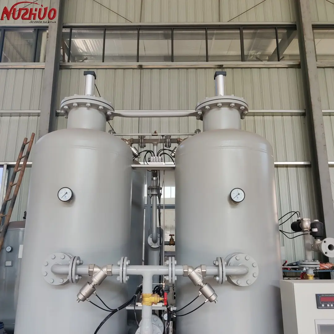 עיצוב חדש של NUZHUO 99.999% 250NM3/h מחולל גז חנקן N2 מכונת ייצור עם מערכת PLC