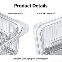 Groothandel Transparante 1mm Dikke PET Plastic Fruitverpakking Serie Wegwerp Rechthoekige Voedselbox voor Vers Product Presentatie