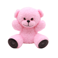 Jouet en peluche personnalisé musique animal en peluche peluche peluche ours en peluche haut-parleur à dents bleues