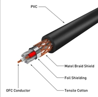 Câble audio stéréo TRS mâle-mâle de 3 m, blindé tressé, haute résolution, pour microphone/haut-parleur, garantie 24 mois, OEM Chine
