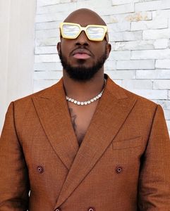 Burnt Orange Herren anzüge Zweireiher Kostüm Hommes Klassischer Hochzeits anzug Prom Smoking Bräutigam Anzug für Herren <span class=keywords><strong>2</strong></span>-teilige Jacken hose - Product Image 4