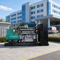 Générateurs diesel Perkins 400 KVA à châssis ouvert, 320 KW, système de refroidissement par eau, alternateur sans balais, triphasé AC