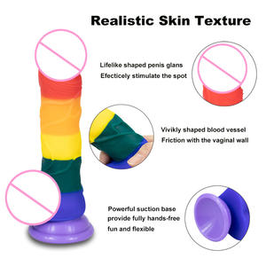 Realistische Silikon 7 "-8" Zoll Frauen Masturbation <span class=keywords><strong>Dildo</strong></span> Strong Sucker Hand Free Thrust ing Multi-Speed Vibrator 10 Frequenzen - Product Image 5