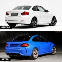 Kit carrosserie style M2 CS : Pare-chocs avant et arrière, calandre, lèvre arrière, capot en PP, séparateur avant, jupes latérales pour BMW Série 2 F22 F23 2014-2019
