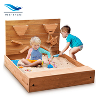 Maternelle Jeu En Plein Air 2 In1 Bac À Sable Grand Espace De Stockage Meubles Préscolaires Bac À Sable En Bois Bac À Sable Avec Sièges Pour Enfants