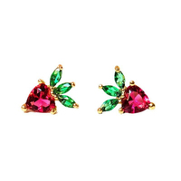 Tropische fruitkraakbeen oorringen voor vrouwen, niche wolfraam zirkoon sieraden, trendy zomercadeau