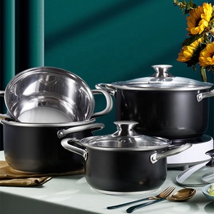 Ensemble de casseroles multifonctions Allnice durables, 8 pièces, en acier inoxydable 5 couches, pour cuisinière à induction - Product Image 2