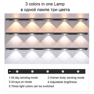 Luces Nocturnas LED Ultrafinas, Luz Debajo del Gabinete con Sensor de Movimiento, USB Inalámbrico para Cocina, Armario, Dormitorio, Iluminación Interior Magnética - Product Image 3