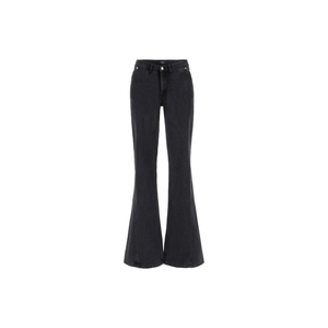 Haute Qualité Designer Apc Denim Elle Noir Jeans Caché Zip Et Bouton Fermeture 100% Coton Flare Jeans - Product Image 1