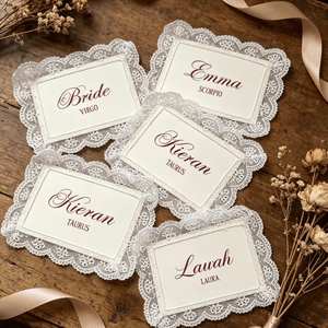 <span class=keywords><strong>Invito</strong></span> Matrimoniale Personalizzato Romantico in Pizzo Trasparente con Bordo in Pizzo, Inviti di Nozze di Lusso Fatti a Mano, Biglietti di Fidanzamento - Product Image 6