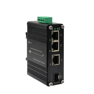 OEM Gigabit Ethernet <strong>Switch</strong> IP40 Aluminum Housing Operates -40&deg;C to 75&deg;C with 12-48VDC Wide Voltage Input Fiber <strong>Switch</strong> - Product Image 3