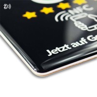 Professionnel personnalisé 13.56MHz Programmable Google commentaires carte RFID NFC médias sociaux carte PVC