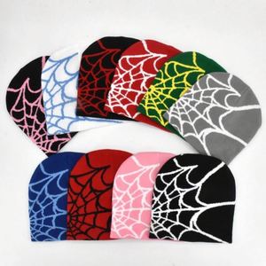 Gorros de Punto Jacquard Populares en Europa y América para Hombres y Mujeres, Gorros de Ciclismo con Diseño de Telaraña para Exteriores - Product Image 3