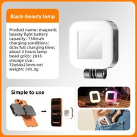 Mini Lampe LED Magnétique Portable 2026 - Pliable, Dimmable, avec Miroir de Maquillage Intégré, Équipement de Photographie pour Selfie