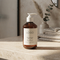 Botol Dispenser Pompa Lotion Kosmetik Plastik Silinder Bulat Amber PET Grosir dengan Bahu Miring, Kemasan Sabun Cair Kosmetik