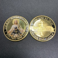 Médaille Commémorative de Défi pour Motards : Que Dieu Bénisse, Roulons en Toute Sécurité, Ne Roulons Jamais Seuls – Foi, Liberté, Fraternité – Cadeau de Collection