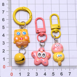 Nuovo portachiavi in resina <span class=keywords><strong>SpongeBob</strong></span> e Patrick accessori portachiavi 3d in resina per telefono in gomma portachiavi in resina portachiavi piccolo regalo - Product Image 2