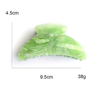Ziming-Pinza de pelo de ácido acético para mujer y niña, talla grande, <span class=keywords><strong>Mio</strong></span>, elegante, de mármol, de acetato - Product Image 6