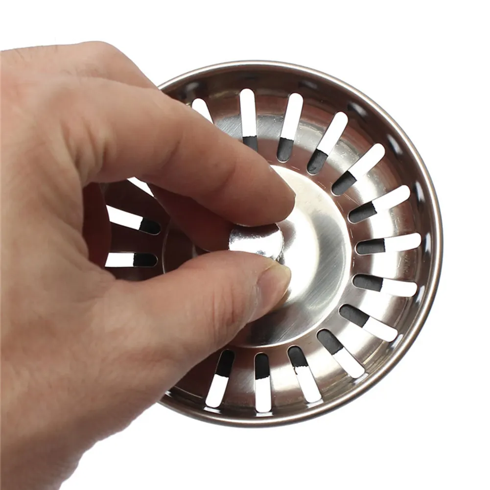 Holmine Hot 78mm/84MM Stainless Steel Kitchen Sink Strainer Stopper Waste Plug Sink Filter Deodorization Type Basin Sink Drain