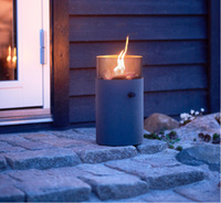Foyer à gaz d'extérieur pour jardin, Table à manger, Patio, foyer, 3 pièces