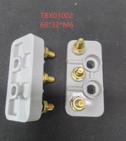 Siyah TBX03001/60*28 M6 Elektrikli Araç Motor Terminali Beyaz TBX03002/3021 Pirinç Vidalı 3 Fazlı Motor Terminal Bloğu