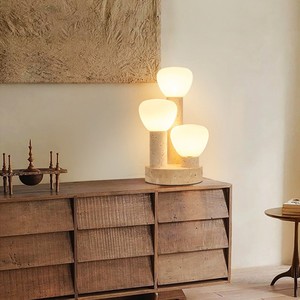 Lámpara de mesa de piedra amarilla E27 con control de interruptor LED, cuida la vista, para dormitorio, sala de estar, estudio, pasillo, mesita de noche - Product Image 2