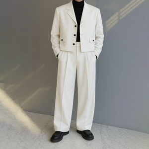 Trajes <span class=keywords><strong>de</strong></span> Hombre <span class=keywords><strong>de</strong></span> Lujo <span class=keywords><strong>de</strong></span> Dos Piezas con Chaqueta y Pantalones Cortos, Conjuntos Completos para Fiestas Nocturnas, Ropa Masculina, Disfraz para Hombre - Product Image 6