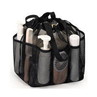 Sac de douche en filet portable avec cordon de serrage