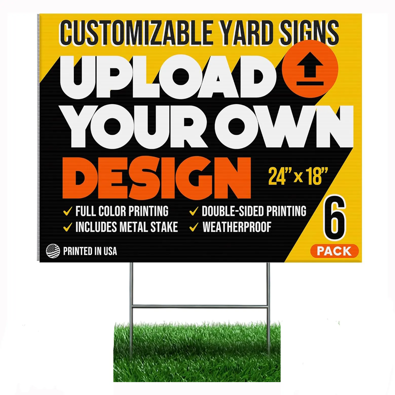 Vendita calda stampa personalizzata segno di cantiere immobiliare doppio lato pubblicità esterna impermeabile H Stake Yard cartelli in plastica PP