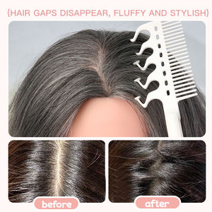 Peine <span class=keywords><strong>de</strong></span> férula para costura <span class=keywords><strong>de</strong></span> cabello 2 en 1, costura <span class=keywords><strong>de</strong></span> distribución en forma <span class=keywords><strong>de</strong></span> V, artefacto <span class=keywords><strong>de</strong></span> desaparición, para la cabeza cubierta alta, peine esponjoso - Product Image 2