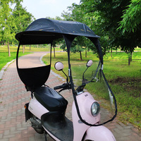 Parapluie Pare-Soleil Standard de Haute Qualité et Durable pour Scooter Électrique à Commande Manuelle, Véhicule et Moto, Résistant à la Pluie et au Vent