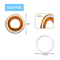Support magnétique rond pliable Sunyee en métal pour sublimation, accessoires de téléphone vierges en gros pour impression personnalisée
