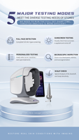 Machine d'analyse cutanée 3D IA OEM ODM pour l'analyse du visage et analyseur de cuir chevelu, scanner facial à triple caméra 36MP