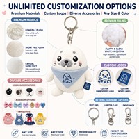 Porte-clés Mascotte en Peluche Personnalisé, Service d'Échantillonnage Rapide, OEM ODM, Animal en Peluche avec Logo Brodé, Breloque Jouet Doux, Cadeau Promotionnel
